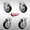 Service Caster 5 Inch SS Black Polyurethane Wheel Swivel Bolt Hole Caster Set with 2 Brake SCC SCC-SSBH20S514-PPUB-BLK-TLB-2-S-2 - alternate 7